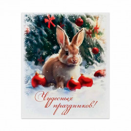 Мини-открытка НГ Чудесных праздников 8*10см