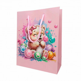 Пакет ЛЮКС Детский с блестками размер 18*23*10см