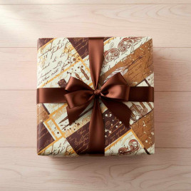 Бумага подарочная Чернила размер листа 0,685м*100см уп 1л