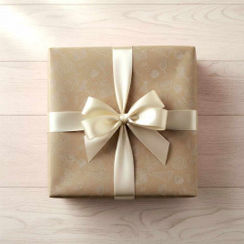 Бумага крафт в рулоне Праздник белая размер 70см*10м