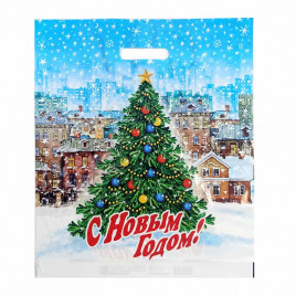 Пакет с вырубной ручкой Ель 40*47см 45мкм 50шт