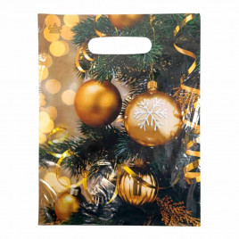 Пакет вырубной ПВД Шары на елке 20*30см 35 мкм 100шт