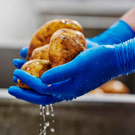 Перчатки нитриловые GOGRIP LONG особопрочные удлиненные голубые 25 пар M, L, XL