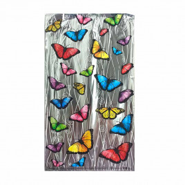 Пакет подарочный с фольгой Бабочки размер 20*35см