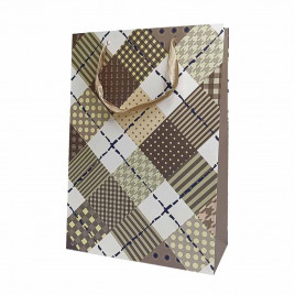 Пакет ЛЮКС Клетка Тартан размер 22*31*10см