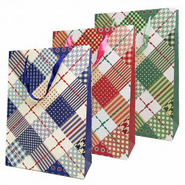 Пакет ЛЮКС Клетка Тартан размер 22*31*10см