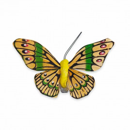 Бабочка на прищепке оранжевая размер 8см