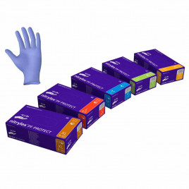 Перчатки нитриловые Nitrylex Protect фиолетовые 100 пар S, M, L