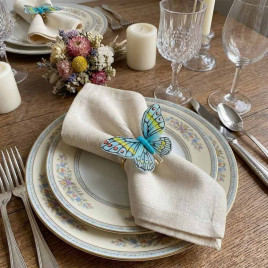 Бабочка на прищепке голубая размер 8см