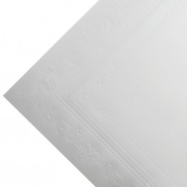 Бумага тисненая Барокко белая размер листа 53см*53см