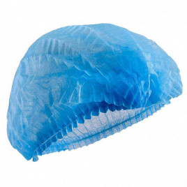 Шапочка одноразовая Шарлотта голубая 100шт