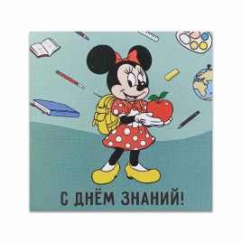 Мини-открытка 1 сентября Минни №2 7*7см