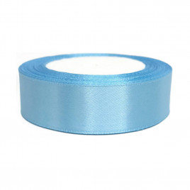 Лента атласная небесная размер 2,5см*23м