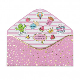 Конверт для денег С Днем рождения 8*16,5см арт 55353 3