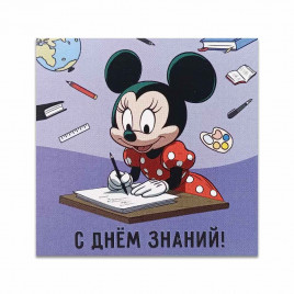 Мини-открытка 1 сентября Минни №5 7*7см