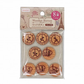 Пуговицы деревянные декоративные натуральные диаметр 2,5см