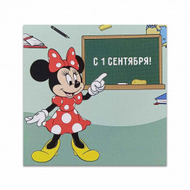 Мини-открытка 1 сентября Минни №8 7*7см