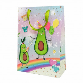 Пакет ЛЮКС Счастливый авокадо размер 22*31*10см