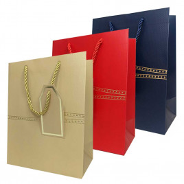 Пакет ЛЮКС Золотой ремешок размер 26*32*12см