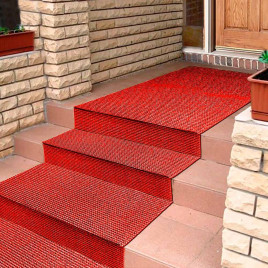 Дорожка щетина на ПВХ основе 0,9*15м красная