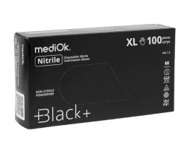 Перчатки нитриловые MediOk черные 50 пар XL