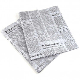 Бумага тишью в листах Газета белая размер 50см*66см