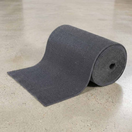 Дорожка щетина на ПВХ основе 0,9*15м серый металлик