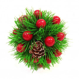 Шар декоративный новогодний с ягодами d-13см