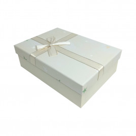 Коробка прямоугольная Звезды бежевая в 2-х размерах