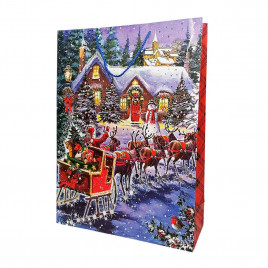 Пакет ЛЮКС НГ Зимняя сказка размер 40*55*15см