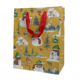 Пакет крафт новогодний размер 18*23*10см