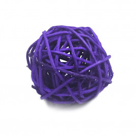 Шар из ротанга фиолетовый D-5см