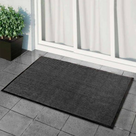 Коврик влаговпитывающий ребристый Стандарт 90*120см серый